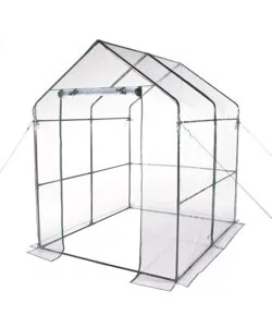 SERRA A CASETTA  CON TELO PVC SENZA RIPIANI - 140x140x197 CM - VERDELOOK